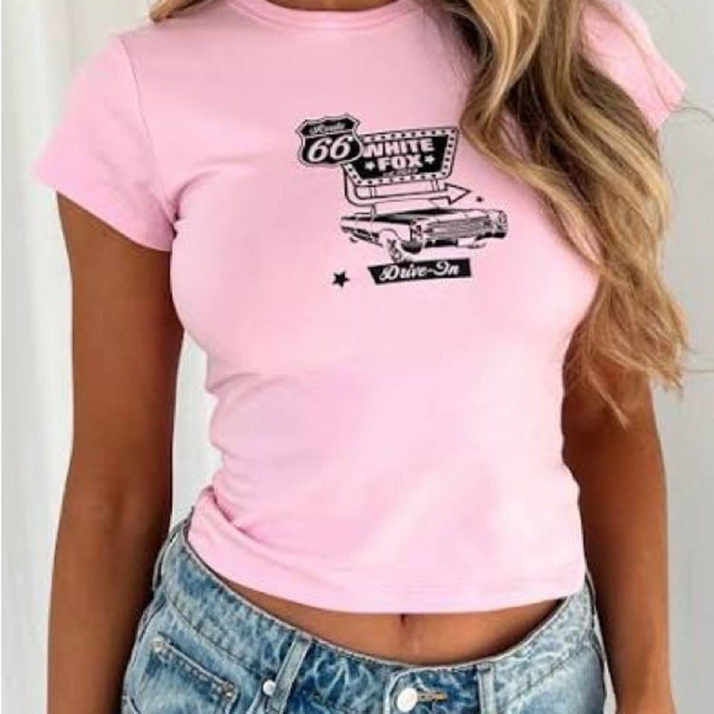 White fox Baby Tee